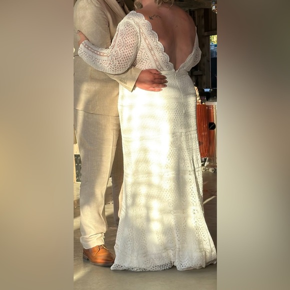 Boho Wedding Dress- size 24 - Picture 2 of 11